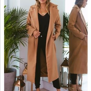 Camel Winter Dress Coat